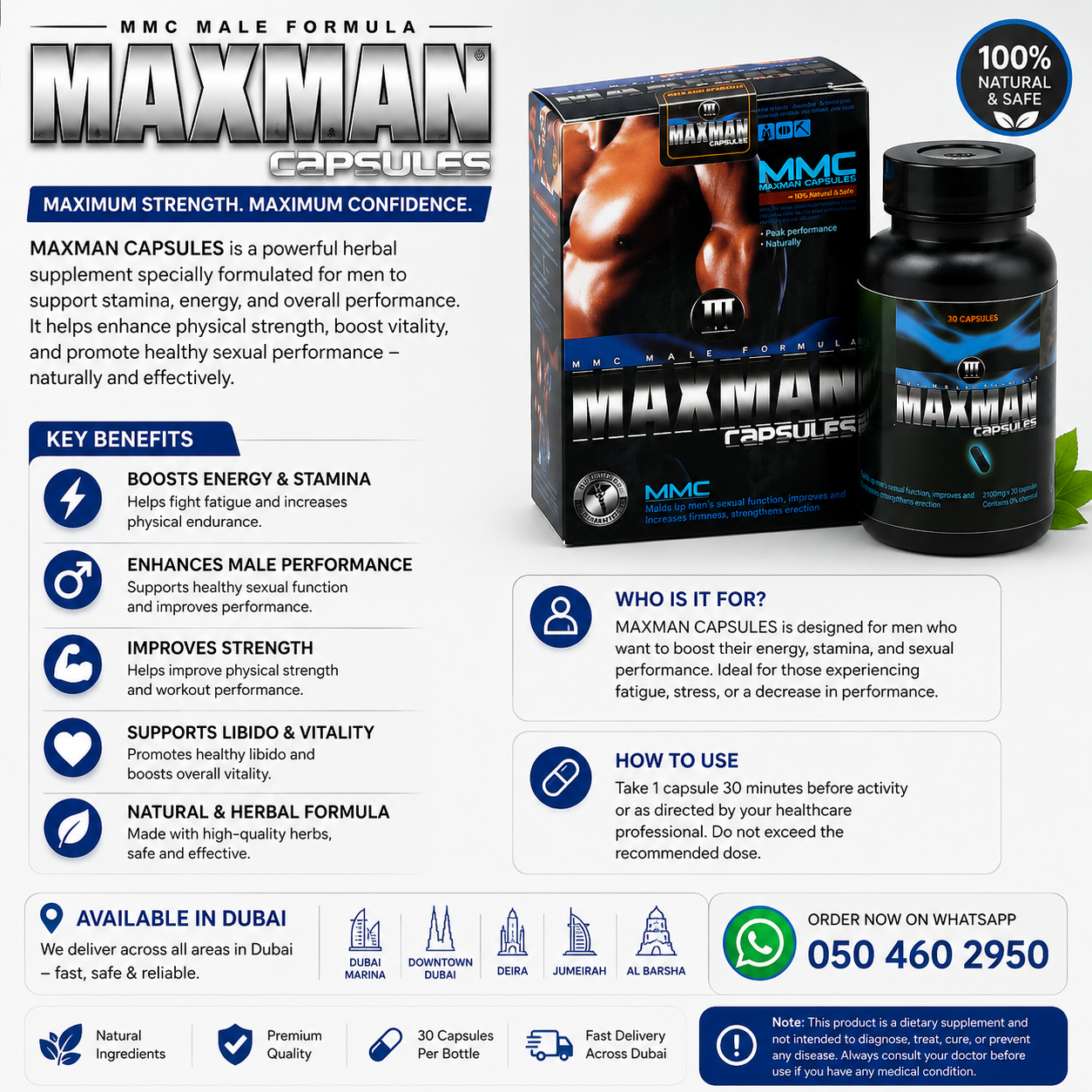 Maxman capsules for men stamina & long drive
