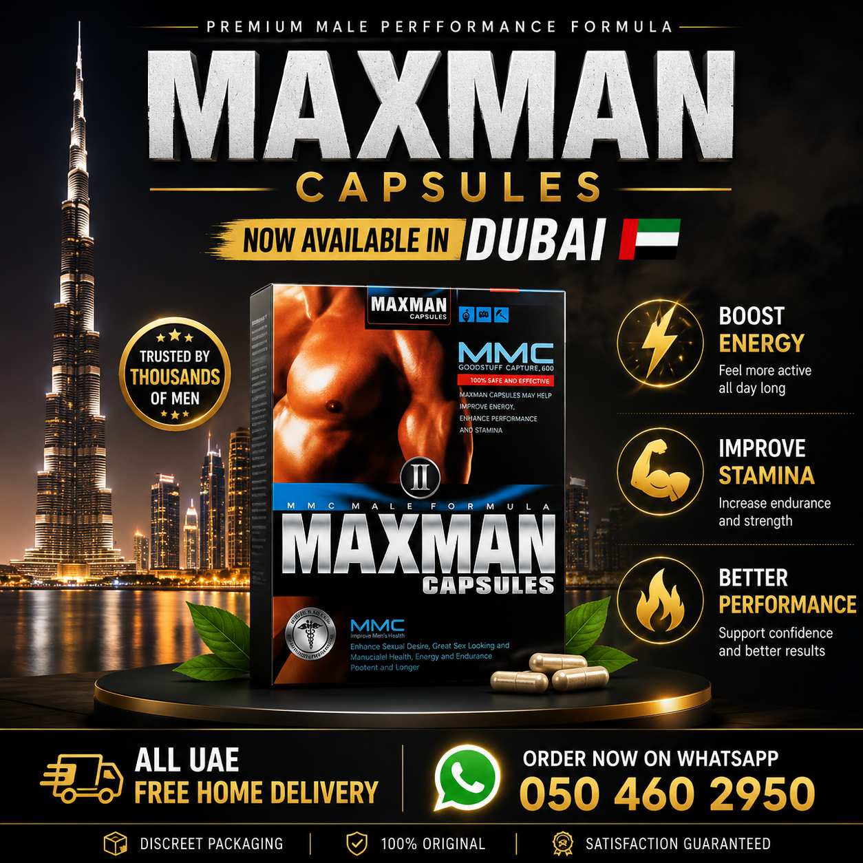 Maxman capsules for men stamina & long drive