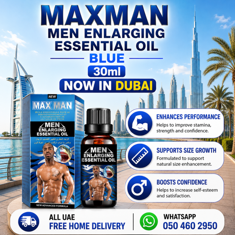 Maxman Men Enlarging Essential Oil Blue 30ml Now In Dubai